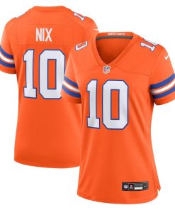 Alternative view of Bo Nix Denver Broncos Nike Women's Mile High Collection 1977 Throwback Player Game Jersey - Orange/Navy/White