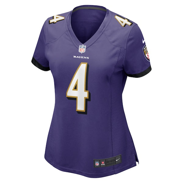 Zay Flowers Baltimore Ravens Nike Women's Team Game Jersey - Purple - Image 2