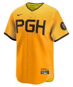 Alternative view of Roberto Clemente Pittsburgh Pirates Nike City Connect Limited Player Jersey - Gold