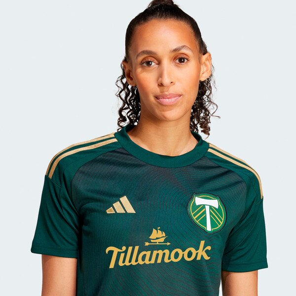 Portland Timbers adidas Women's 2025 Forever Green & Gold Replica Jersey - Green - Image 7