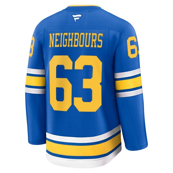 Jake Neighbours St. Louis Blues Home Premium Jersey - Blue - Image 3