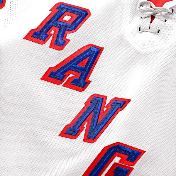 Mika Zibanejad New York Rangers Away Premium Jersey - White/Navy/Blue - Image 6
