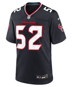 Alternative view of Jerry Hughes Houston Texans Nike Team Game Jersey -  Navy
