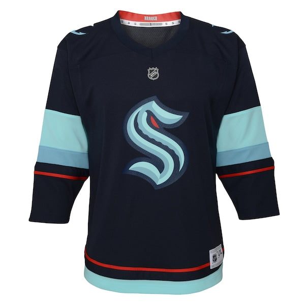 Seattle Kraken Youth Home Replica Custom Jersey - Navy - Image 2