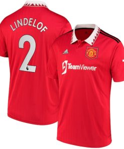 Victor Lindelof Manchester United adidas 2022/23 Home Replica Player Jersey - Red