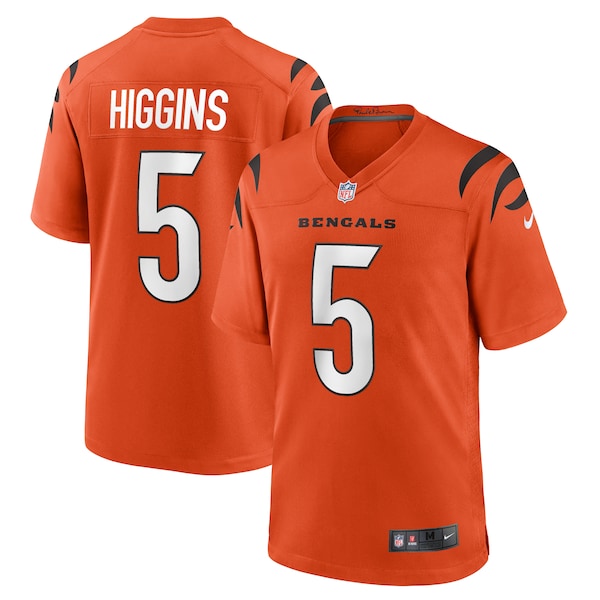 Tee Higgins Cincinnati Bengals Nike Alternate Game Player Jersey - Orange/White - Image 2