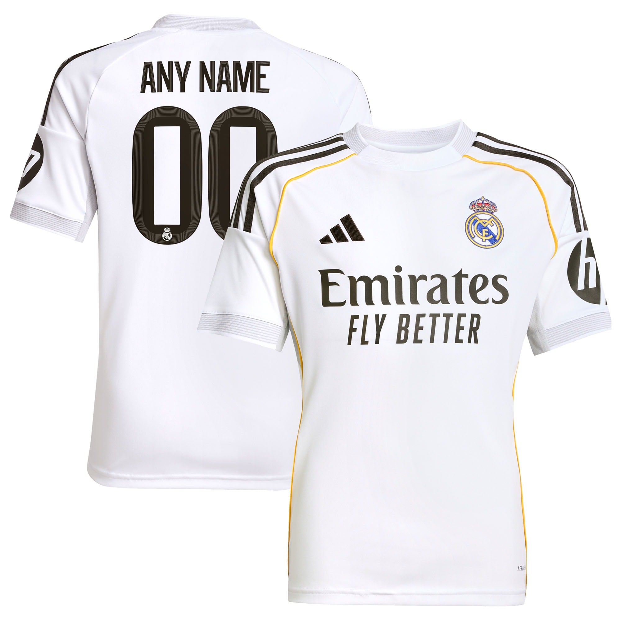 Los Merengues adidas Youth 2025/26 Away Replica Custom Jersey - Blue/White - Image 9