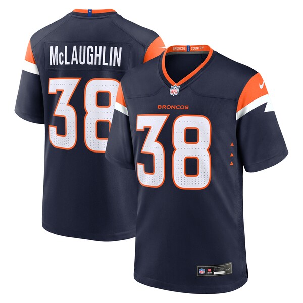 Jaleel McLaughlin Denver Broncos Nike Alternate Game Jersey - Navy/White/Orange - Image 10