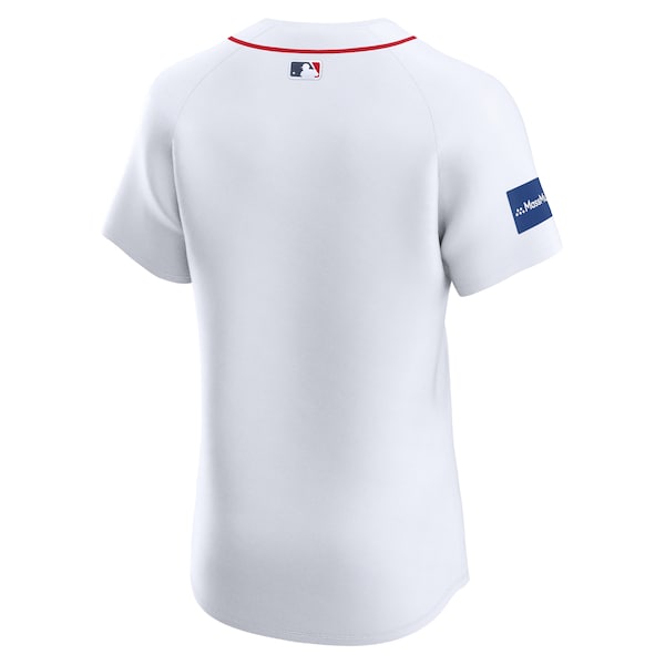Boston Red Sox Nike Home Elite Patch Jersey - White - Image 3