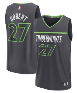 Rudy Gobert Minnesota Timberwolves  Youth Fast Break Replica Player Jersey - Statement Edition - Black
