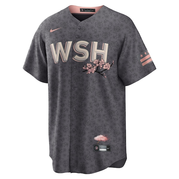 Stephen Strasburg Washington Nationals Nike City Connect Replica Player Jersey - Charcoal - Image 3