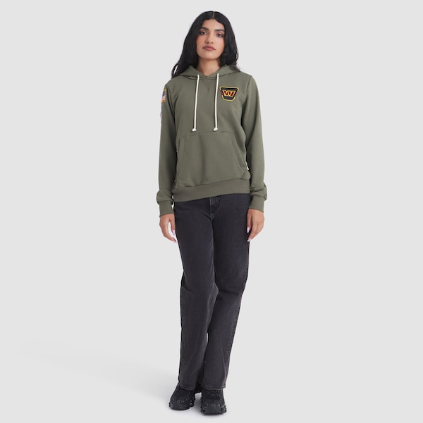 Washington Commanders Nike Women's 2025 Salute to Service Sideline Standard Issue Dri-FIT Hoodie - Olive - Image 3