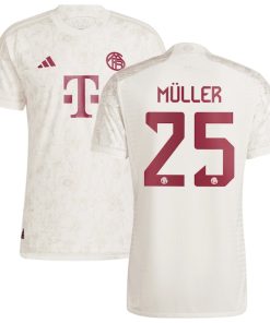 Thomas M¨¹ller Bayern Munich adidas 2023/24 Third Authentic Jersey - White