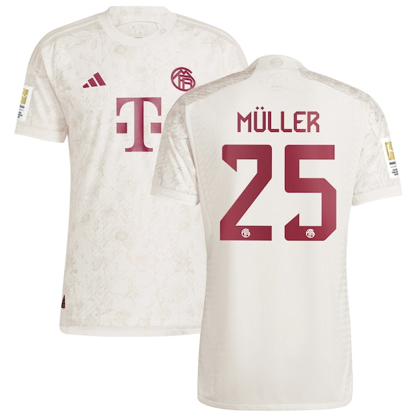 Thomas M¨¹ller Bayern Munich adidas 2023/24 Third Authentic Jersey - White