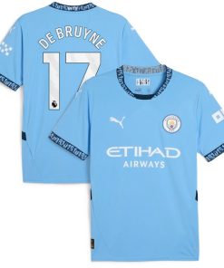 Kevin De Bruyne Manchester City Puma 2024/25 Home Replica Player Jersey - Light Blue