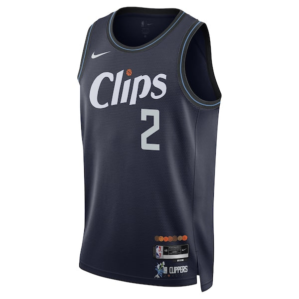 Kawhi Leonard LA Clippers Nike Unisex 2023/24 Swingman Jersey - Navy - City Edition - Image 2