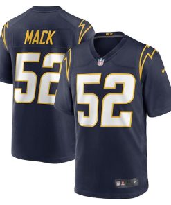 Alternative view of Khalil Mack Los Angeles Chargers Nike Alternate Game Jersey - Navy/Royal/White