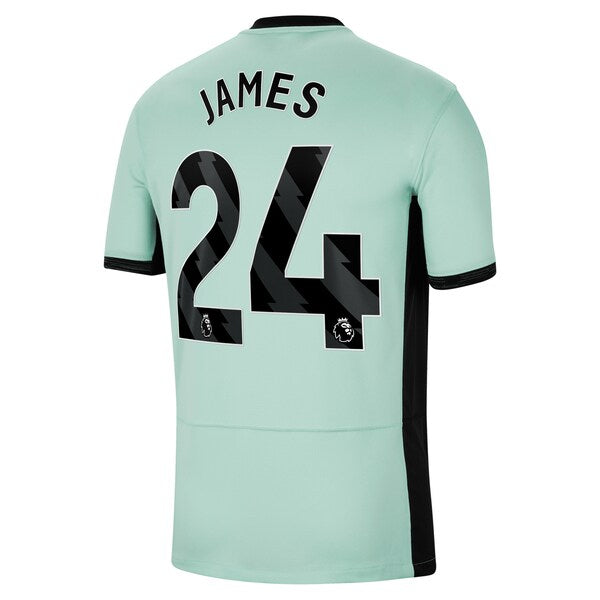 Reece James Chelsea Nike 2023/24 Third Stadium Replica Player Jersey - Mint/Blue/Navy - Image 4