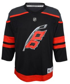 Alternative view of Carolina Hurricanes Youth Home Replica Custom Jersey - Black