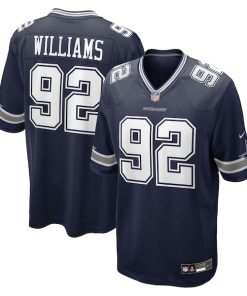 Quinnen Williams Dallas Cowboys Nike Team Game Jersey - Navy/White