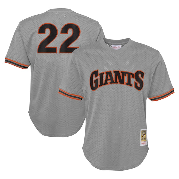 Will Clark San Francisco Giants Youth Cooperstown Collection?Mesh Batting Practice Jersey - Gray