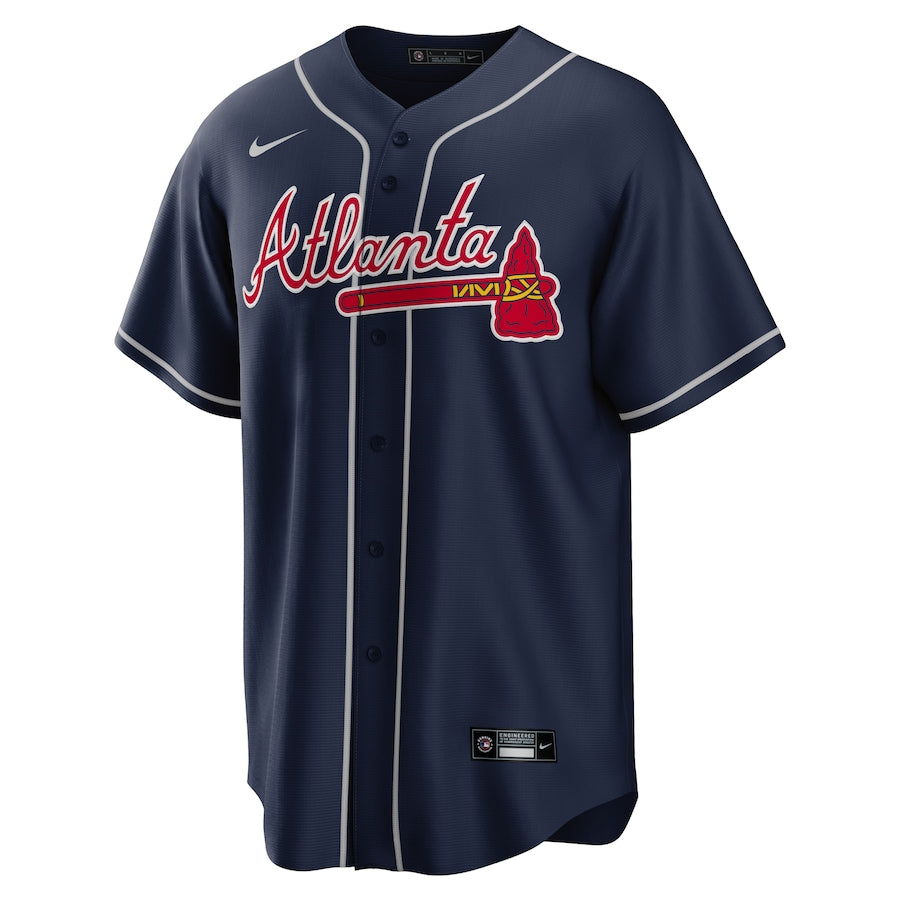 Atlanta Braves Nike Alternate Replica Team Jersey - Navy - Image 2