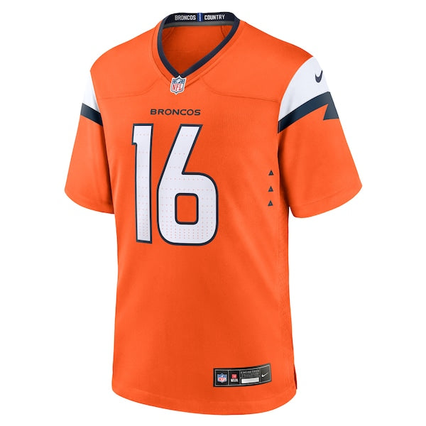 Troy Franklin Denver Broncos Nike Team Game Jersey - Orange - Image 2