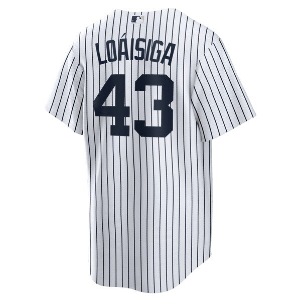 Jonathan Lo¨¢isiga New York Yankees Nike Home Replica Jersey - White - Image 3