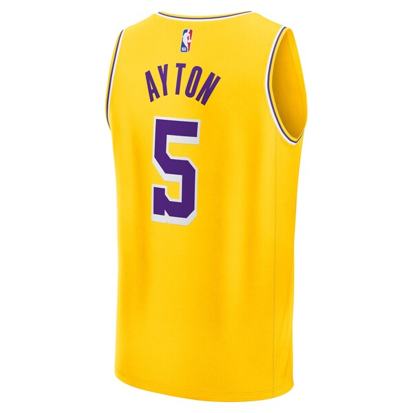 Deandre Ayton Los Angeles Lakers Fast Break Replica Player Jersey - Icon Edition - Gold - Image 3
