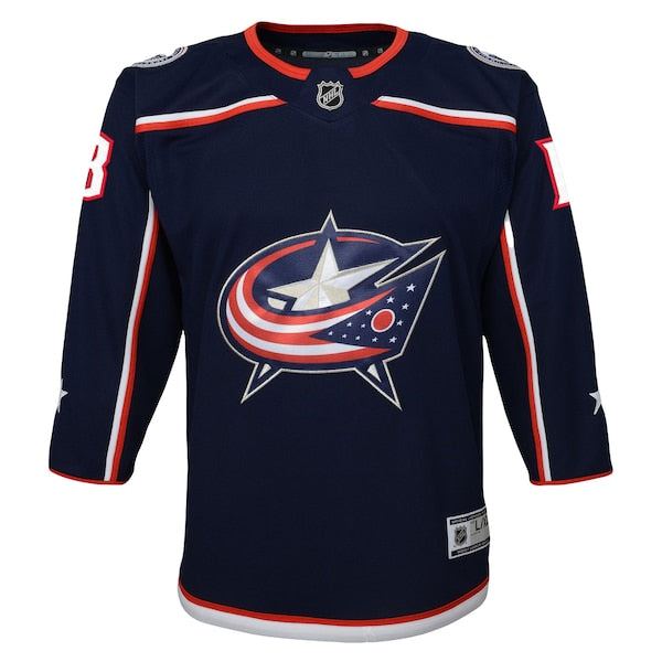Johnny Gaudreau Columbus Blue Jackets Youth 2022/23 Premier Player Jersey - Navy - Image 2