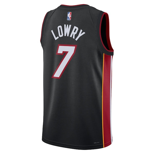 Kyle Lowry Miami Heat Nike Unisex Swingman Jersey - Icon Edition - Black - Image 4