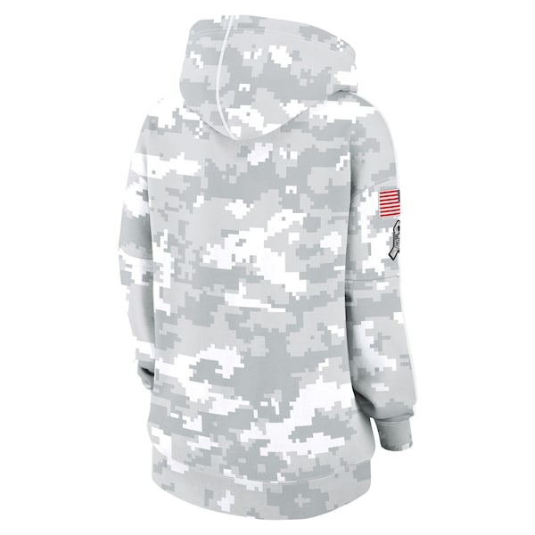 Cincinnati Bengals Nike Women's 2024 Salute To Service Club Fleece Pullover Hoodie - Arctic Camo - Image 3