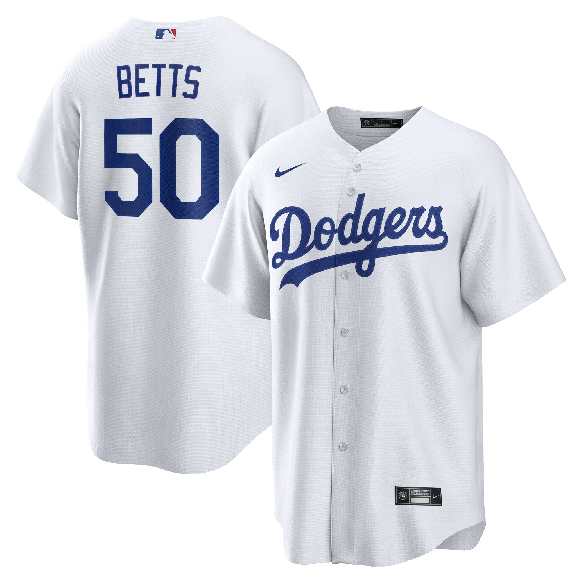 Mookie Betts Los Angeles Dodgers Nike Alternate Replica Player Name Jersey - Royal/White - Image 6