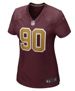 Alternative view of Montez Sweat Washington Football Team Nike Women's Game Jersey - Burgundy
