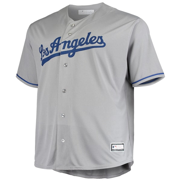 Los Angeles Dodgers Big & Tall Replica Team Jersey - Gray - Image 2