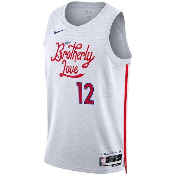 Tobias Harris Philadelphia 76ers Nike Unisex 2022/23 Swingman Jersey - City Edition - White - Image 2