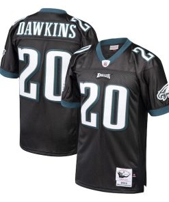 Alternative view of Brian Dawkins Philadelphia Eagles 2003 Authentic Throwback Retired Player Jersey - Black/White