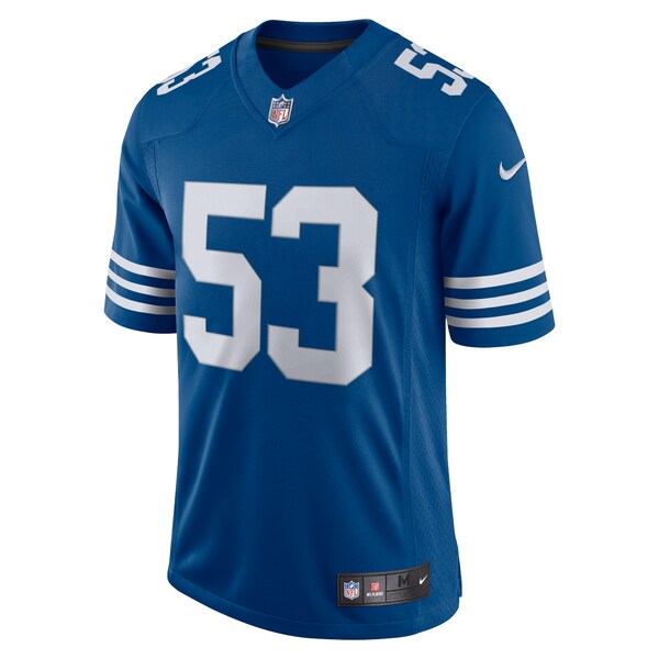 Men's Nike Darius Leonard Royal Indianapolis Colts Alternate Vapor Limited Jersey/White - Image 5