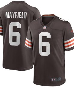 Alternative view of Baker Mayfield Cleveland Browns Nike Game Player Jersey - Brown/White