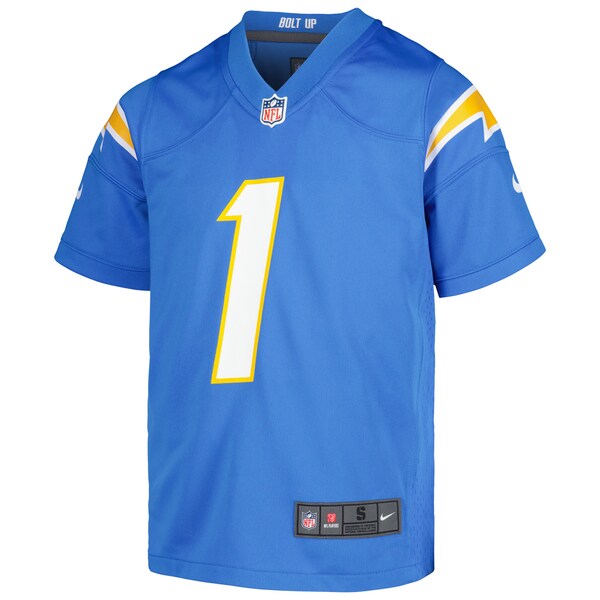 Quentin Johnston Los Angeles Chargers Nike Youth Game Jersey - Powder Blue - Image 2