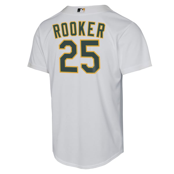 Brent Rooker Athletics Nike Youth Home Replica Jersey - White - Image 3
