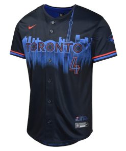 Alternative view of George Springer Toronto Blue Jays Nike Youth 2024 City Connect Limited Player Jersey - Navy