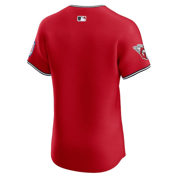 Cleveland Guardians Nike Alternate Elite Jersey - Red/White - Image 2