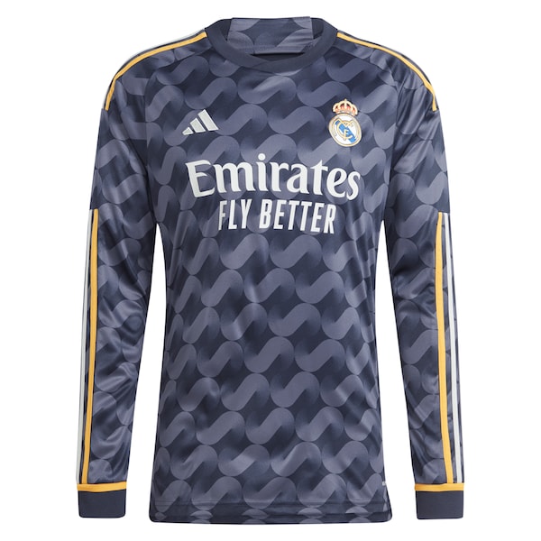 Vinicius Junior Los Merengues adidas 2023/24 Away Long Sleeve Replica Player Jersey - Navy - Image 2