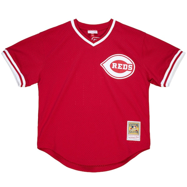 Barry Larkin Cincinnati Reds Youth Cooperstown Collection?Mesh Batting Practice Jersey - Red - Image 2