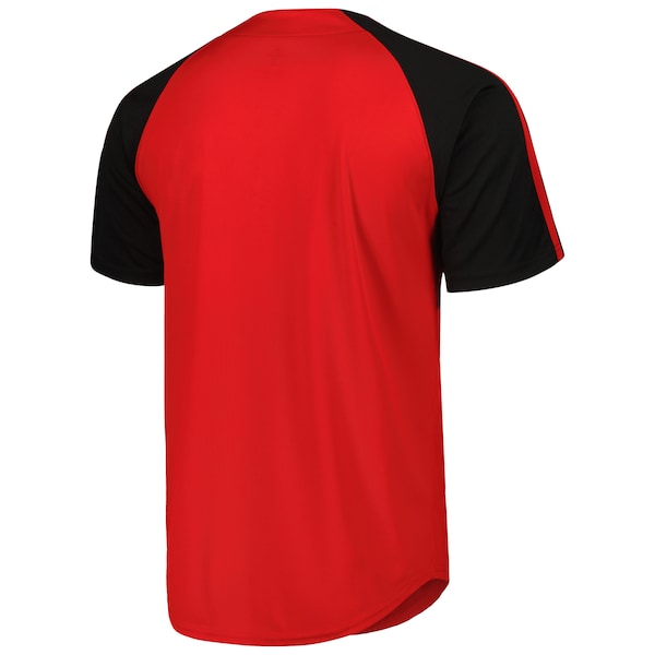 Cincinnati Reds Stitches Button-Down Raglan Fashion Jersey - Red - Image 3