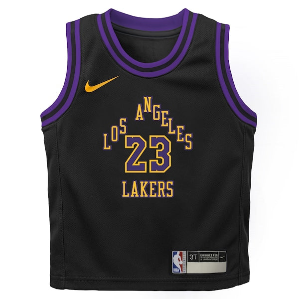 LeBron James Los Angeles Lakers Nike Toddler 2025/26 City Edition Swingman Jersey - Black - Image 2
