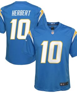 Justin Herbert Los Angeles Chargers Nike Youth Game Jersey - Powder Blue/Navy/Royal/White