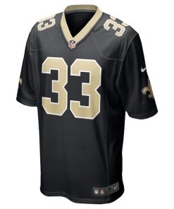 Alternative view of Kirk Merritt New Orleans Saints Nike Team Game Jersey -  Black