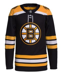 Alternative view of Boston Bruins adidas Home Primegreen Authentic Jersey - Black